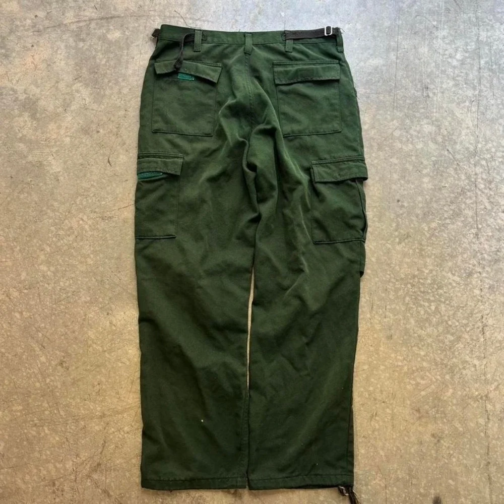 Vintage 80's 90's Forest Fire Fighter FSS Button Ranger Cargo Pants 32-36x34